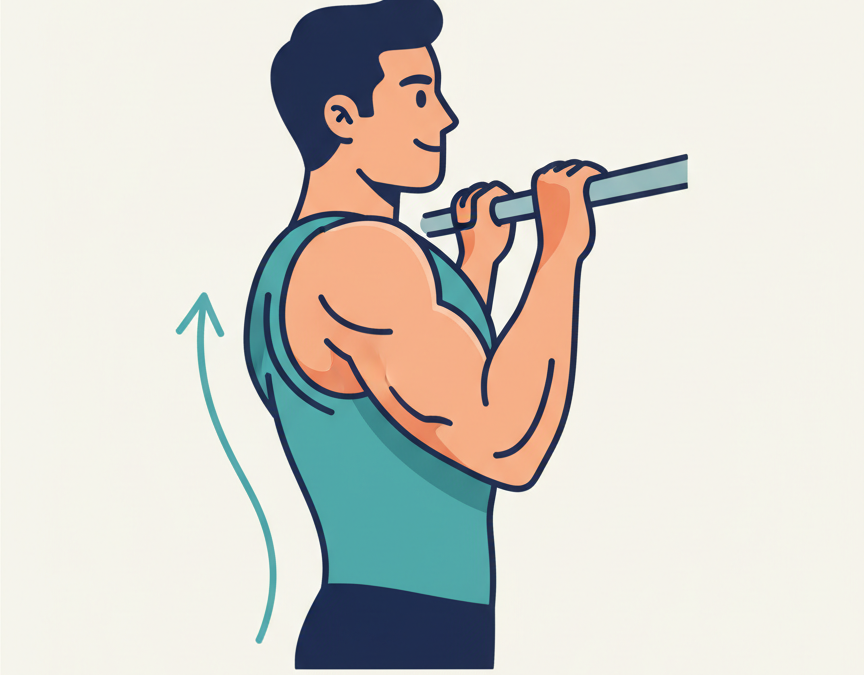 Chin-ups med undergreb på en pull up bar
