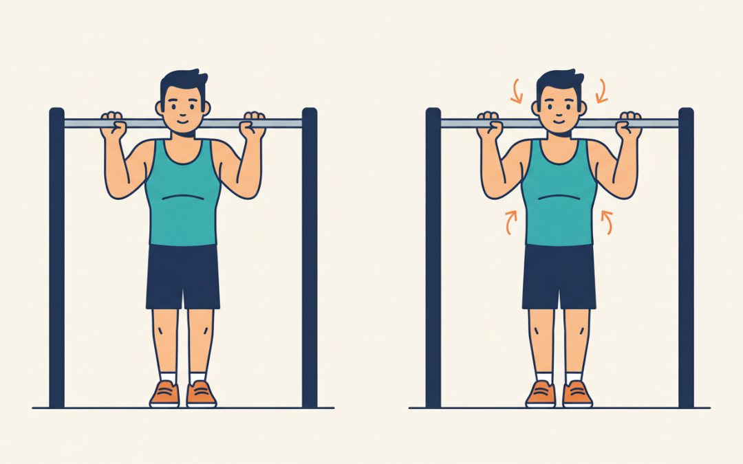 Scapular pull ups hvor skulderbladene trækkes ned